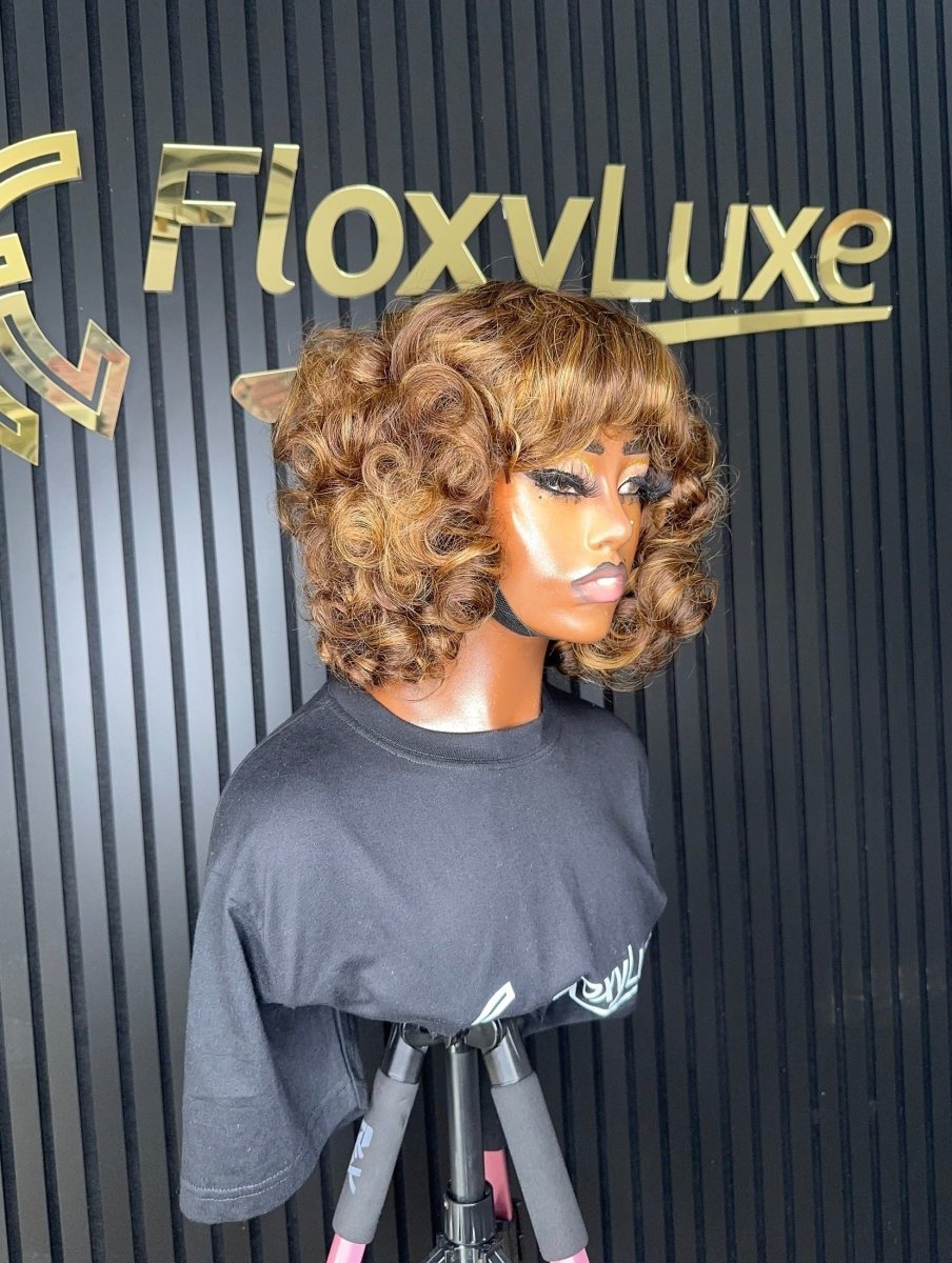 SHORT FRINGE HIGHLIGHTED BOUNCY - FloxyLuxe