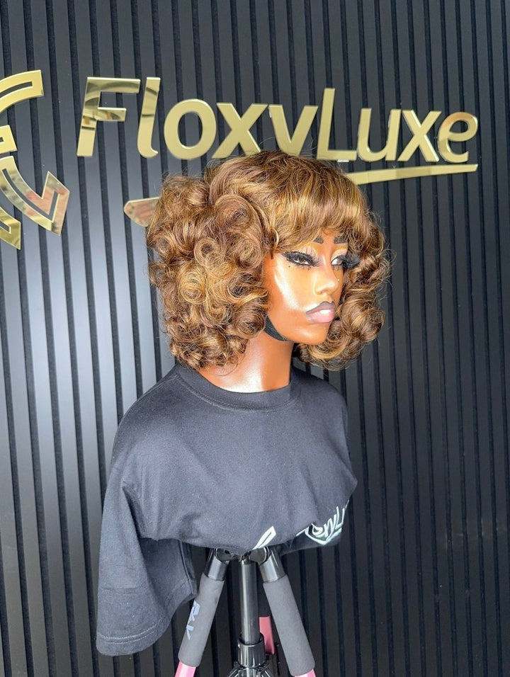 SHORT FRINGE HIGHLIGHTED BOUNCY - FloxyLuxe