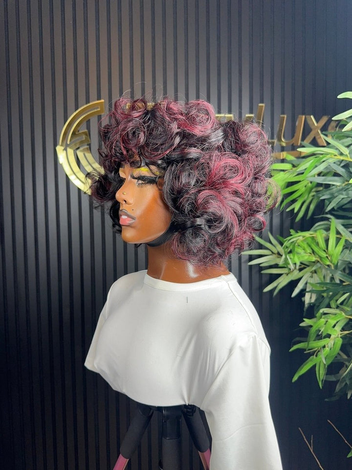 SHORT FRINGE HIGHLIGHTED BOUNCY - FloxyLuxe