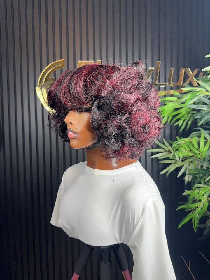 SHORT FRINGE HIGHLIGHTED BOUNCY - FloxyLuxe